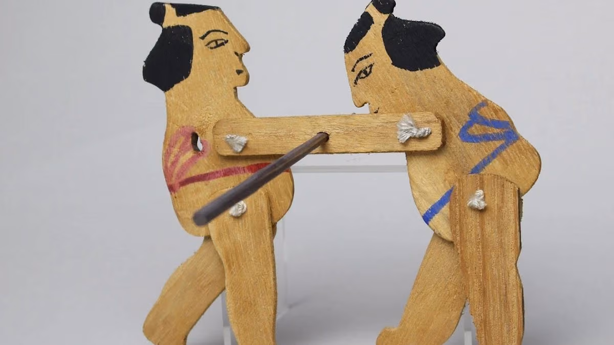 Two Fighting Sumo Wrestlers - a Toy