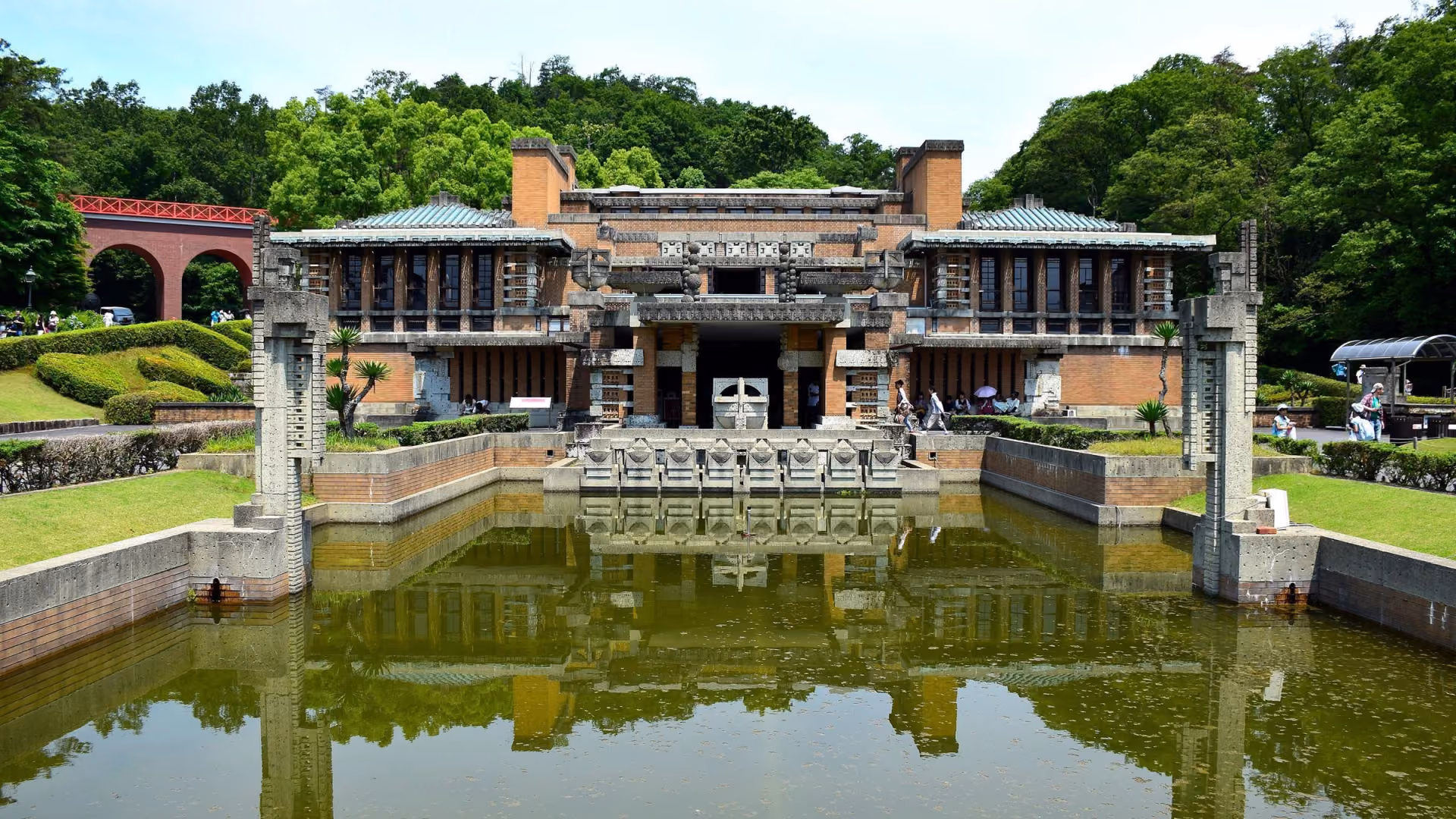 Main Entrance Hall and Lobby of the Imperial Hotel at Meiji-mura in Inuyama