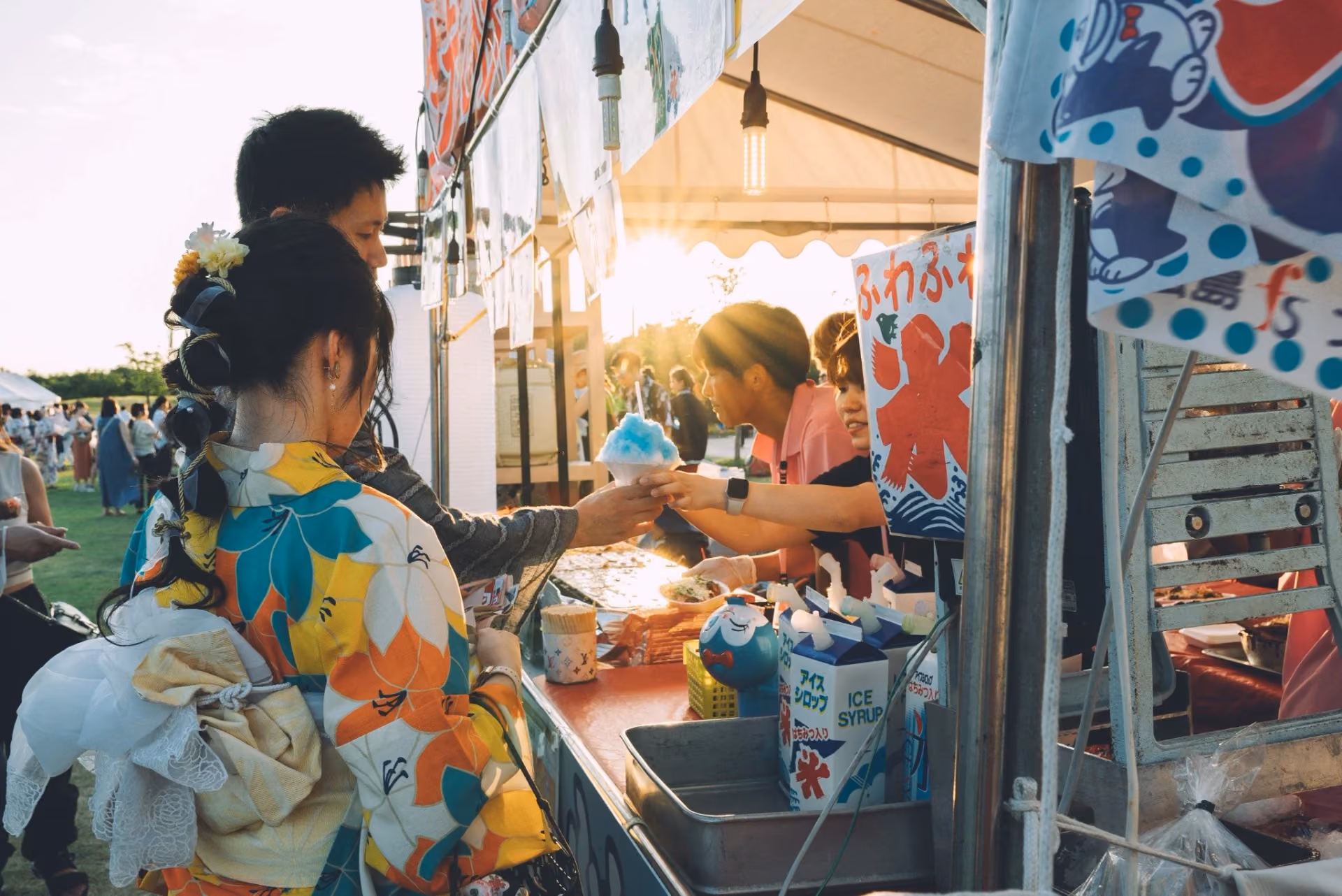 Festival Food Stalls at the Tanabata Sky Lantern Festival