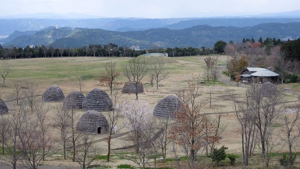 Restored Jomon period Village of Uenohara Remains in Kagoshim
