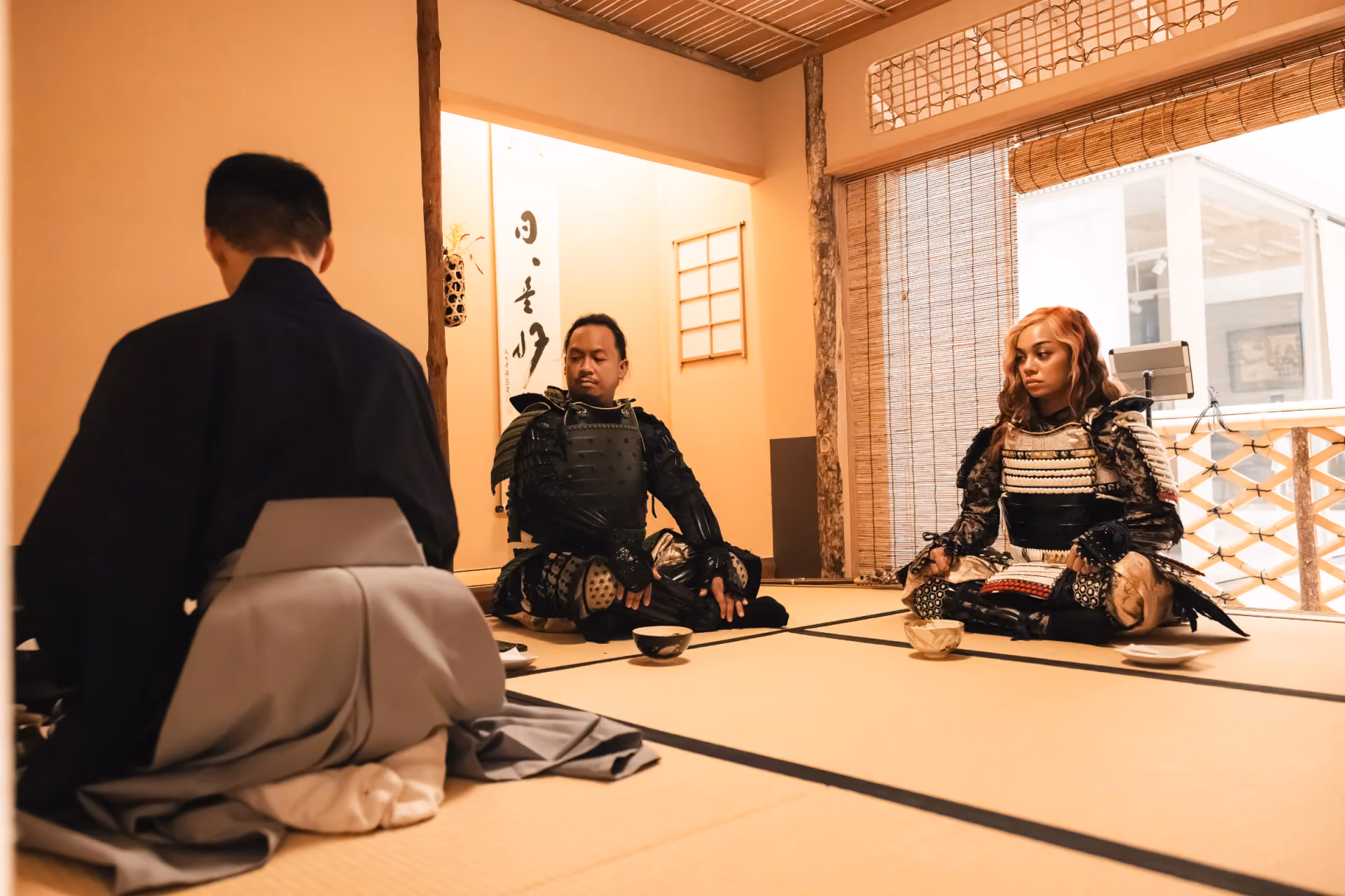 Tea ceremony in armour, SHOGUN STUDIO JAPAN