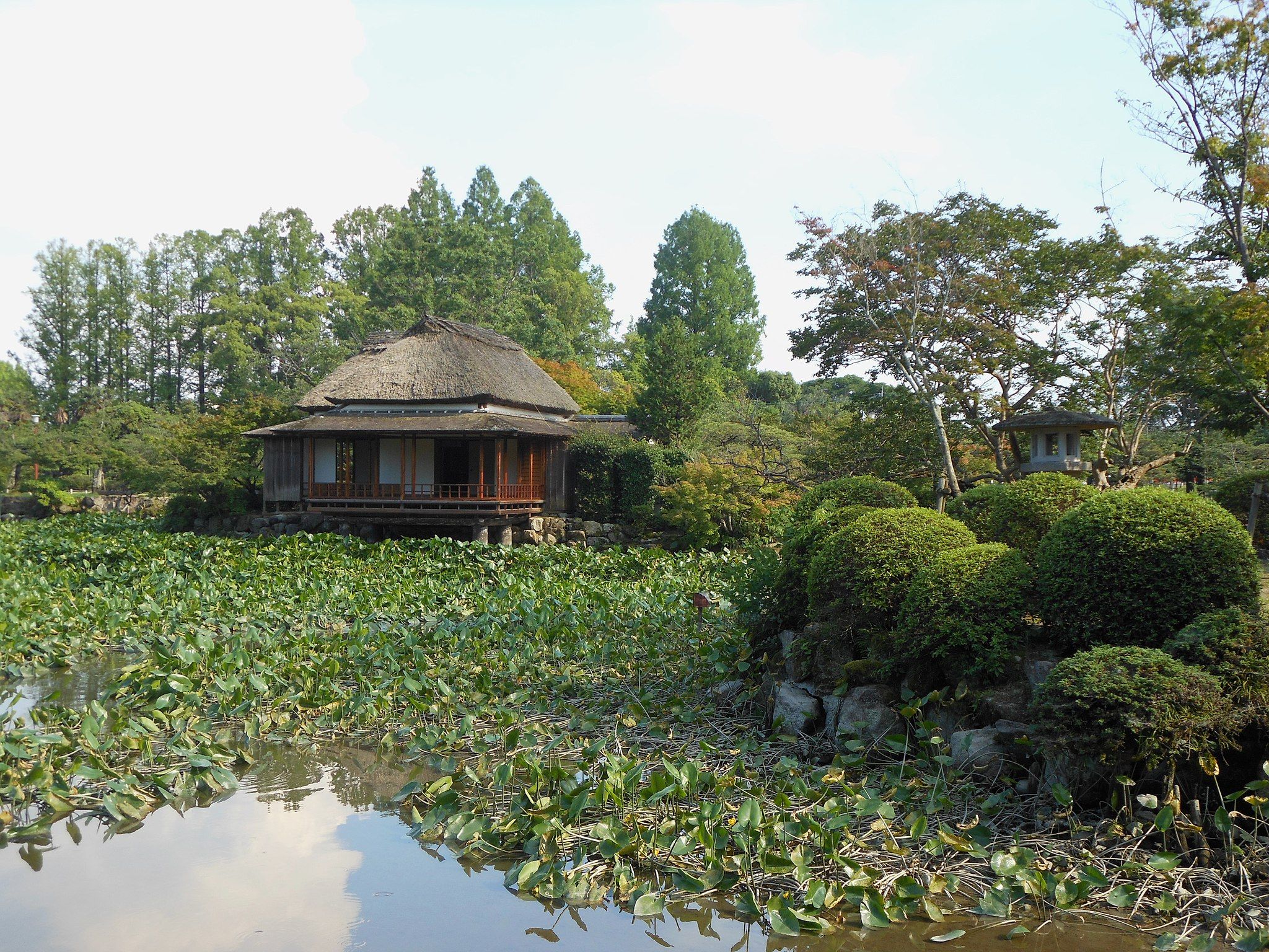 Kakurintei Tea House, a restored Japanese tea house of Lord Nabeshima Naomasa, in Kōno Park